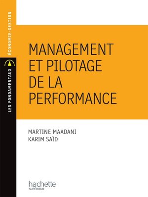 cover image of Management et pilotage de la performance--Ebook epub